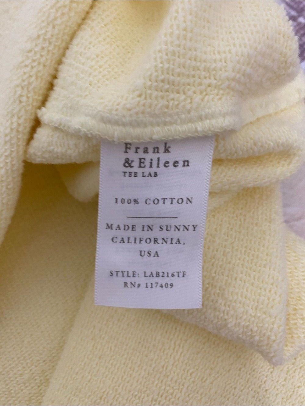 Frank & Eileen Pale Yellow Relaxed Boatneck Sweatshirt - Picture 5 of 7